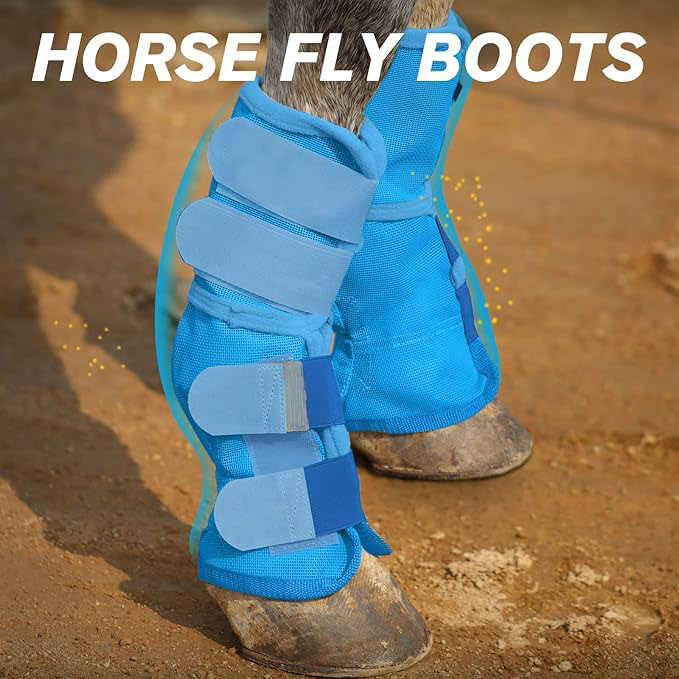 Adjustable Horse Leg Boots Breathable Neoprene Equine Guards Mosquito Repellent Wraps Reduced Fatigue Equestrian Gear - Rose
